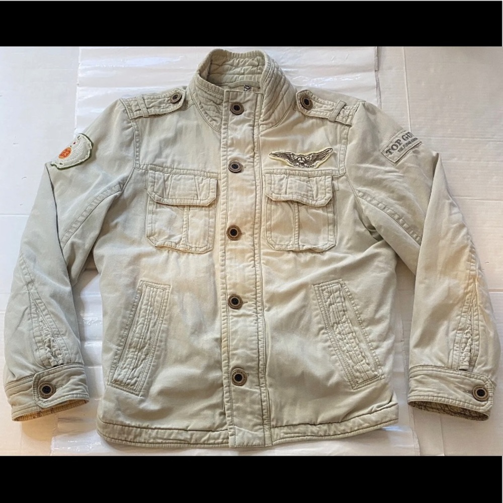 Vintage Top Gun Aviation Jacket Men’s Medium Long Sleeve The Flying Lege…